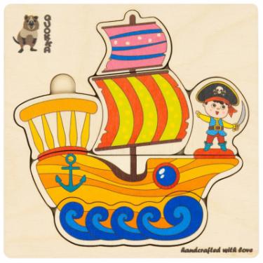 Развивающая игрушка Quokka Пазл-мозаика Корабль пирата Фото 1