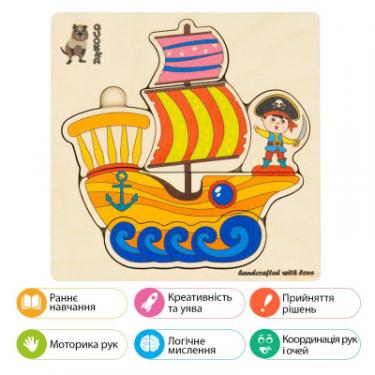 Развивающая игрушка Quokka Пазл-мозаика Корабль пирата Фото 5