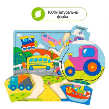 Развивающая игрушка Quokka Пазл-мозаика Транспорт Фото 3