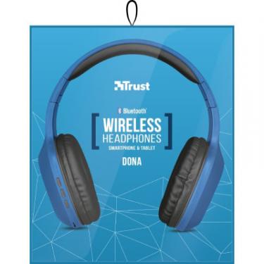 Наушники Trust Dona Wireless Over-Ear Mic Blue Фото 9