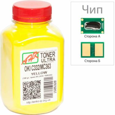 Тонер AHK OKI C332/MC363, 100г Yellow+chip Фото