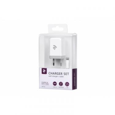 Зарядное устройство 2E USB Wall Charger USB:DC5V/2.1A +кабель Lightning 2 Фото 2
