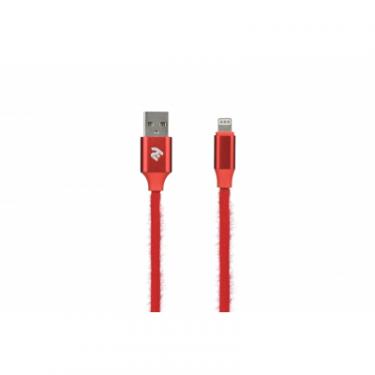 Дата кабель 2E USB 2.0 AM to Lightning 1.0m Fur red Фото