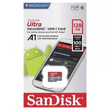Карта памяти SanDisk 128GB microSD class 10 UHS-I A1 Ultra Фото 2