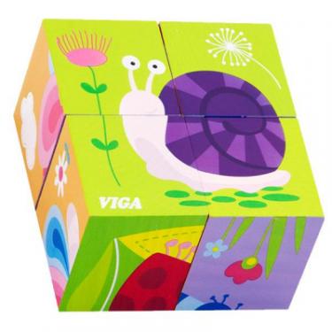 Развивающая игрушка Viga Toys Пазл-кубики Насекомые Фото