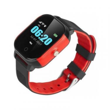Смарт-часы GoGPS К23 Black/red Детские телефон-часы с GPS треккером Фото
