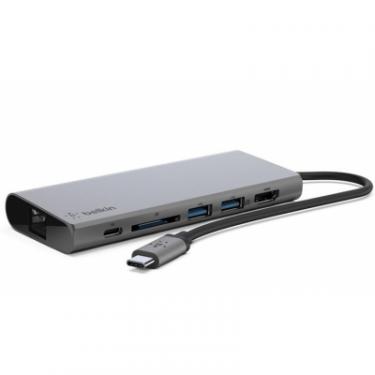 Концентратор Belkin USB-C PD, Travel Hub, USB-C, 2/USB 3.0, HDMI,Gigab Фото