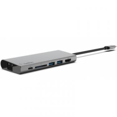 Концентратор Belkin USB-C PD, Travel Hub, USB-C, 2/USB 3.0, HDMI,Gigab Фото 3