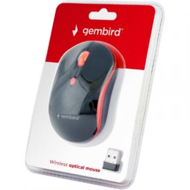 Мышка Gembird MUSW-4B-03-R Black+Red Фото 2