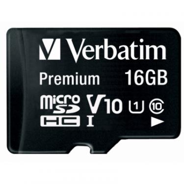 Карта памяти Verbatim 16GB microSDHC class 10 Фото 1