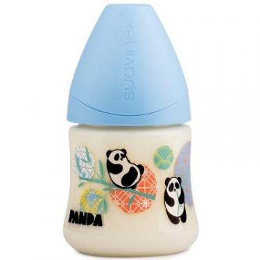 Бутылочка для кормления Suavinex Истории панды, 150 мл, 0+ голубая Фото