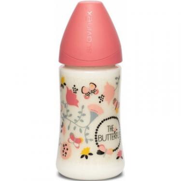 Бутылочка для кормления Suavinex Крылатые истории, 270 мл розовая Фото