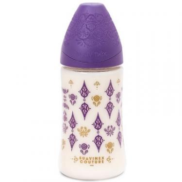 Бутылочка для кормления Suavinex Couture 270 мл фиолетовая Фото