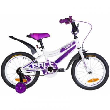 Детский велосипед Formula 16" RACE рама-9" St 2020 бело-фиолетовый Фото