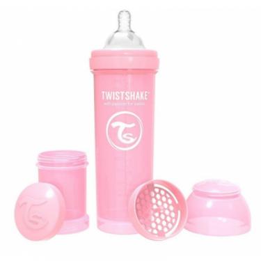 Бутылочка для кормления Twistshake антиколиковая 330 мл, светло-розовая Фото 1