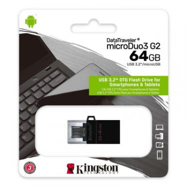 USB флеш накопитель Kingston 64GB microDuo USB 3.2/microUSB Фото 2