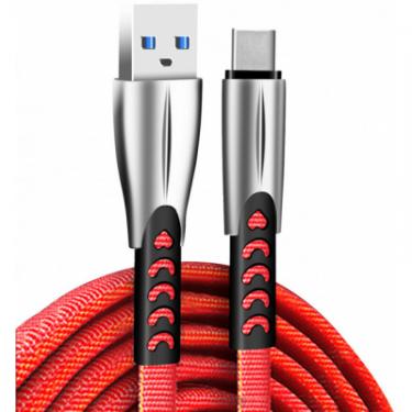 Дата кабель ColorWay USB 2.0 AM to Type-C 1.0m zinc alloy red Фото