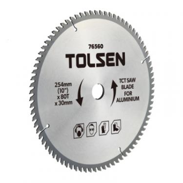 Диск пильный Tolsen пильный с ТВС напайками по алюминию 254х80Т*30мм Фото