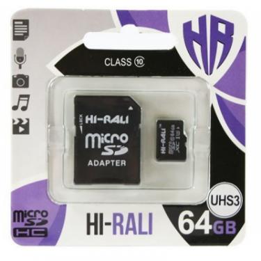 Карта памяти Hi-Rali 64GB microSD class10 UHS-I U3 Фото