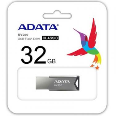 USB флеш накопитель ADATA 32GB UV250 Metal Black USB 2.0 Фото 3