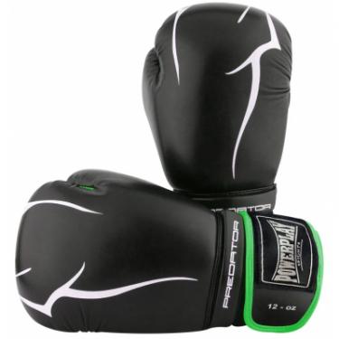 Боксерские перчатки PowerPlay 3018 16oz Black/Green Фото 5
