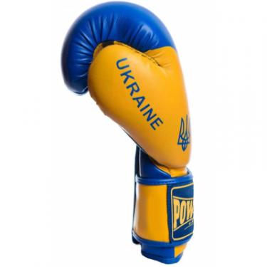 Боксерские перчатки PowerPlay 3021 Ukraine 16oz Blue/Yellow Фото 1