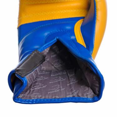 Боксерские перчатки PowerPlay 3021 Ukraine 16oz Blue/Yellow Фото 4