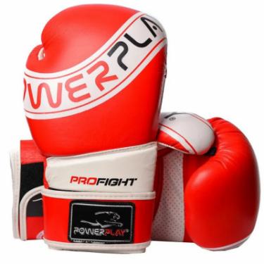 Боксерские перчатки PowerPlay 3023A 10oz Red/White Фото