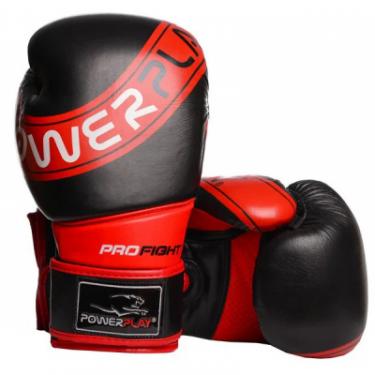 Боксерские перчатки PowerPlay 3023A 16oz Black/Red Фото