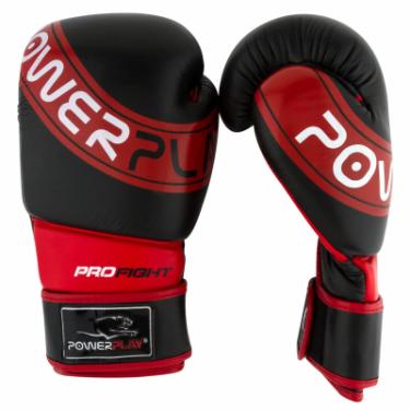 Боксерские перчатки PowerPlay 3023A 16oz Black/Red Фото 1