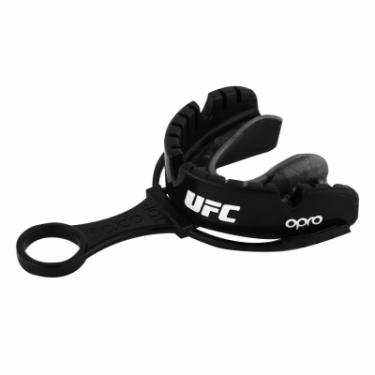 Капа Opro Gold Braces UFC Hologram Black Metal/Silver Фото 2