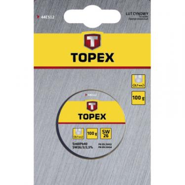 Припой для пайки Topex олов'яний 60Sn, проволока 0.7 мм,100 г Фото 1