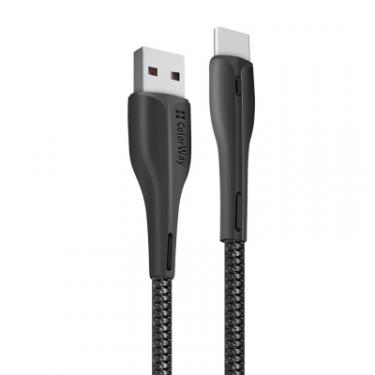 Дата кабель ColorWay USB 2.0 AM to Type-C 1.0m led black Фото 1