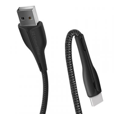 Дата кабель ColorWay USB 2.0 AM to Type-C 1.0m led black Фото 3