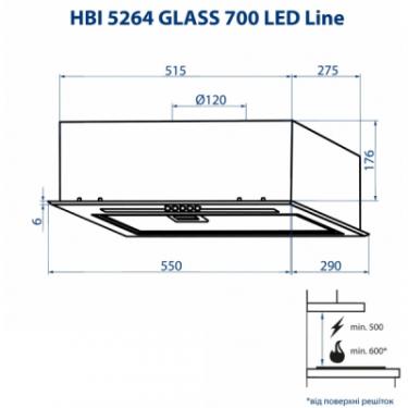 Вытяжка кухонная Minola HBI 5264 WH GLASS 700 LED Line Фото 8
