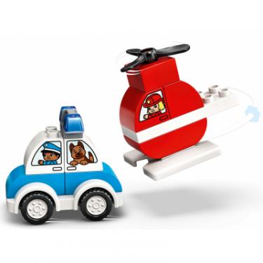 Конструктор LEGO DUPLO My First Пожарный вертолет и полицейская маш Фото 2
