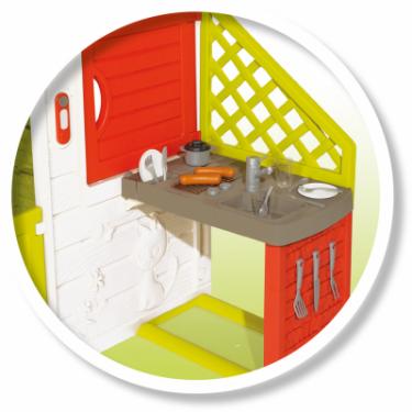 Игровой домик Smoby с летней кухней дверным звонком и столиком Фото 2