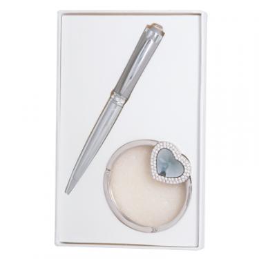 Ручка шариковая Langres набор ручка + крючок для сумки Crystal Серый Фото