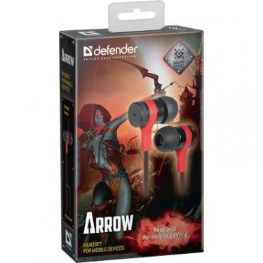 Наушники Defender Arrow Black-Red Фото 1
