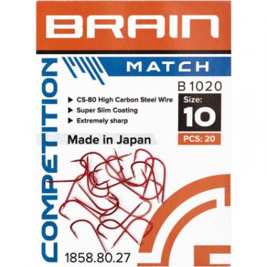 Крючок Brain fishing Match B1020 12 (20 шт/уп) Red Фото 1