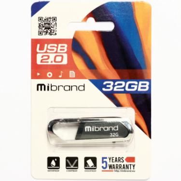 USB флеш накопитель Mibrand 32GB Aligator Grey USB 2.0 Фото 1