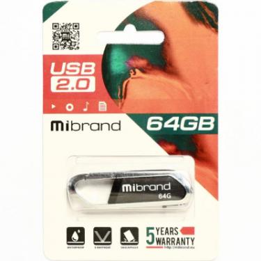 USB флеш накопитель Mibrand 64GB Aligator Grey USB 2.0 Фото 1