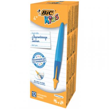 Ручка шариковая Bic автоматическая учебная "Kids", синяя Фото 1