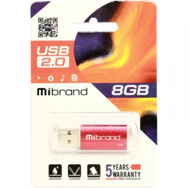 USB флеш накопитель Mibrand 8GB Cougar Red USB 2.0 Фото 1