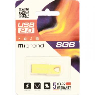 USB флеш накопитель Mibrand 8GB Puma Gold USB 2.0 Фото 1