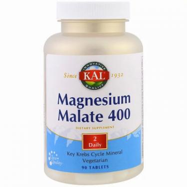 Минералы KAL Магний Малат, Magnesium Malate, 400 мг, 90 таблет Фото