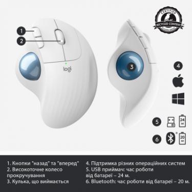 Мышка Logitech Ergo M575 Wireless Trackball Off-white Фото 5