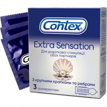 Презервативы Contex Extra Sensation з крупними крапками та ребрами 3 ш Фото