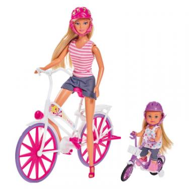 Кукла Simba Штеффи и Эви Прогулка на велосипедах Фото