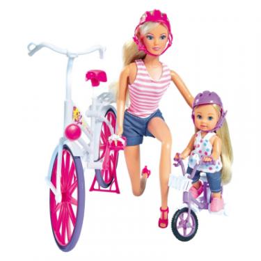 Кукла Simba Штеффи и Эви Прогулка на велосипедах Фото 1